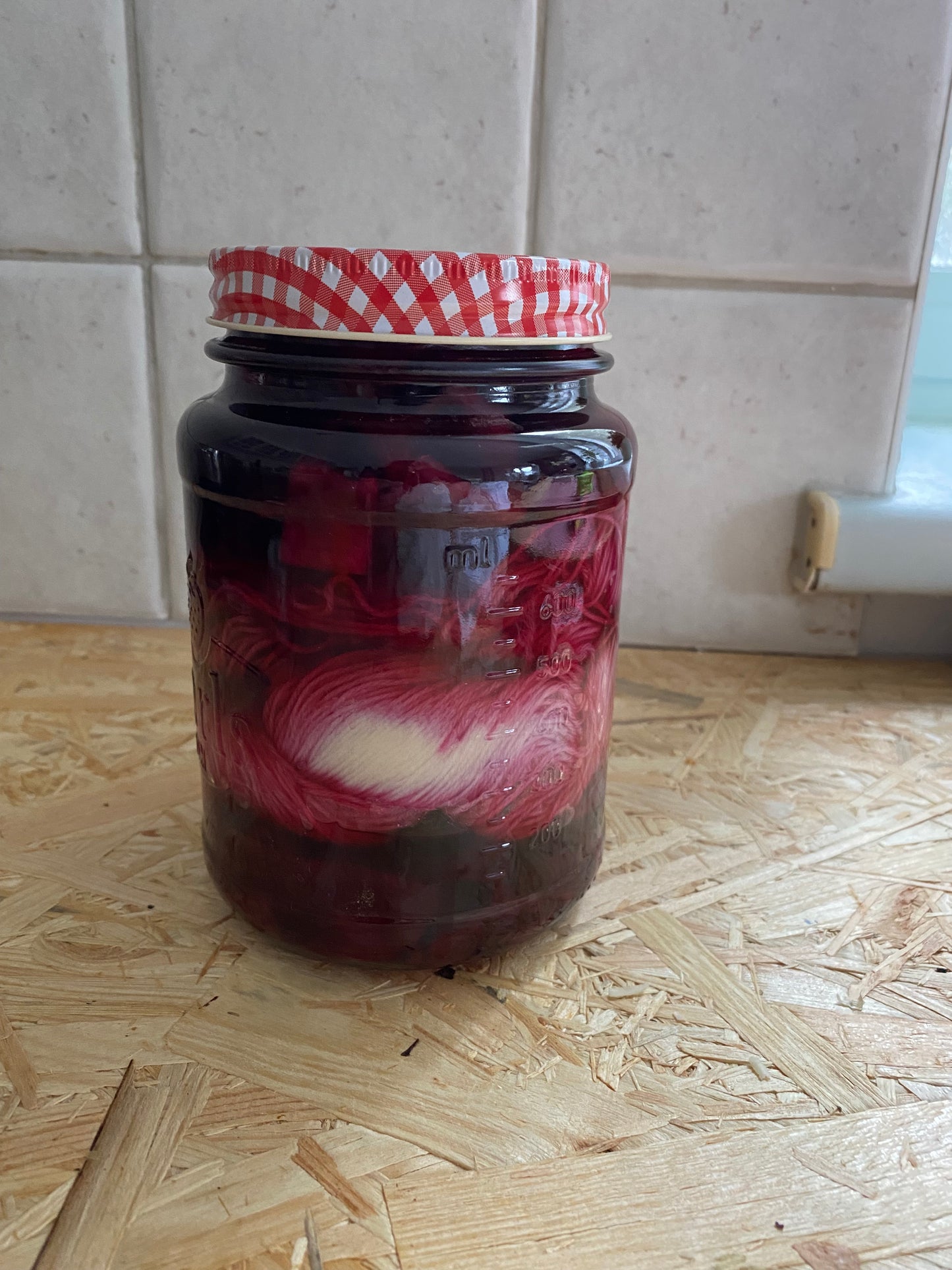 Bambus Sockenwolle 4fädig - Rotkohl mit Säure